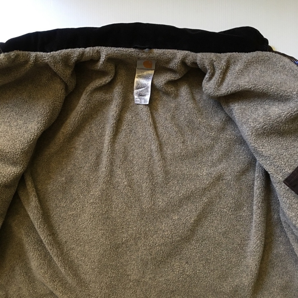 Carhartt 2XL Mens Sherpa Lined  Workwear Jacket/Coat in Dark Brown - Picture 5 of 9